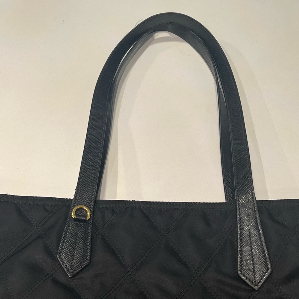 Prada Black Tessuto Impuntu Tote Bag ๐๐ - Picture 10 of 13